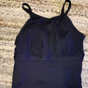 Lands End Black Tankini Top